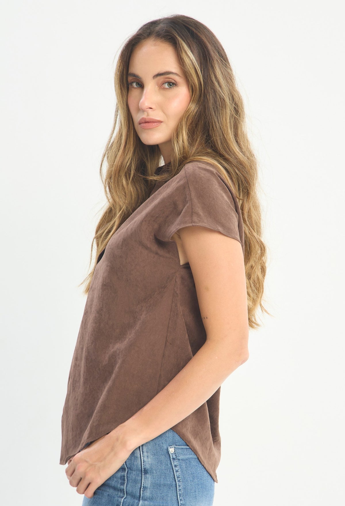 Blusa Mao Viscosa Bajo Curvo NEW
