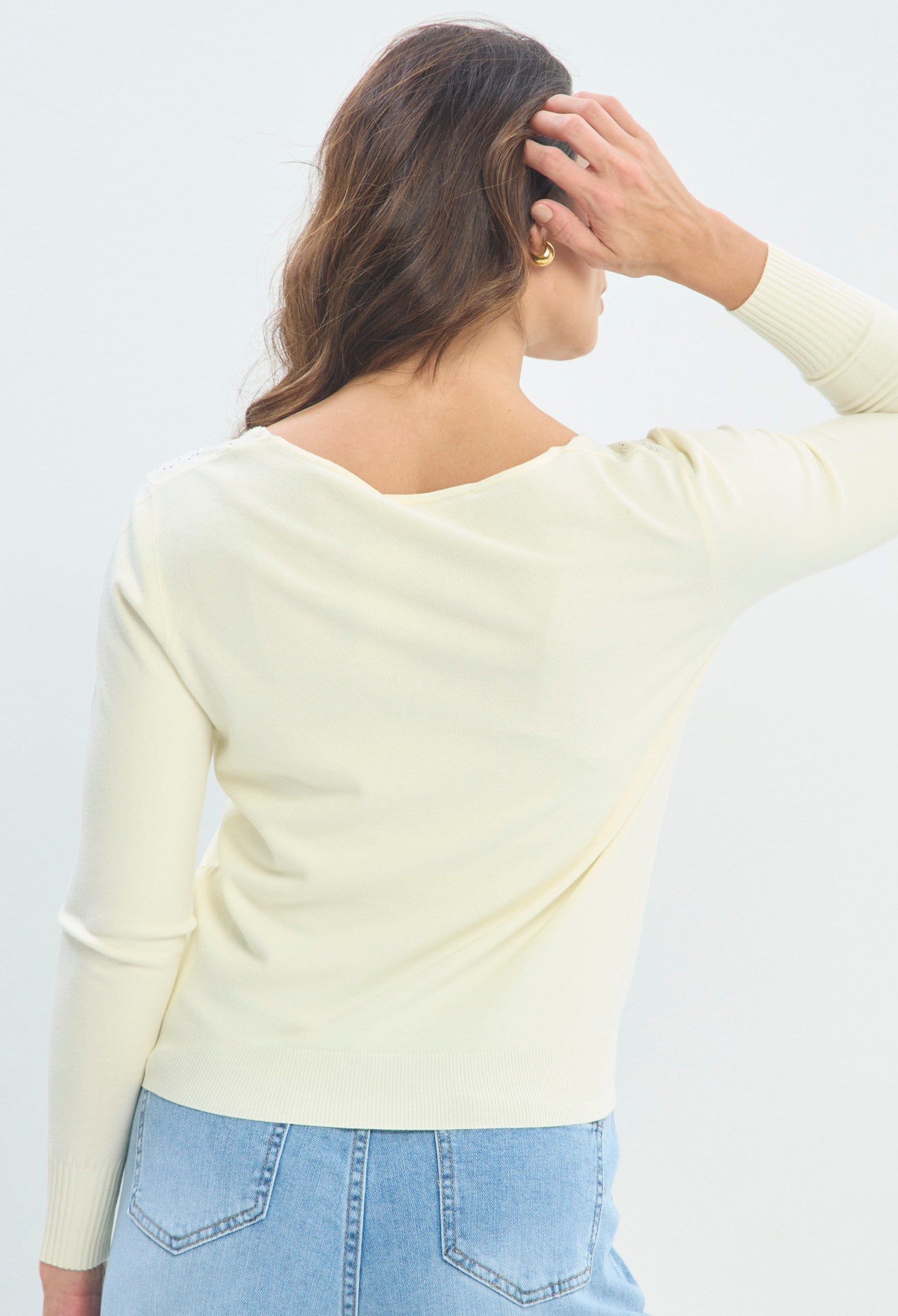Blusa Punto Brillante amarillo pastel BYBLA - vista 3