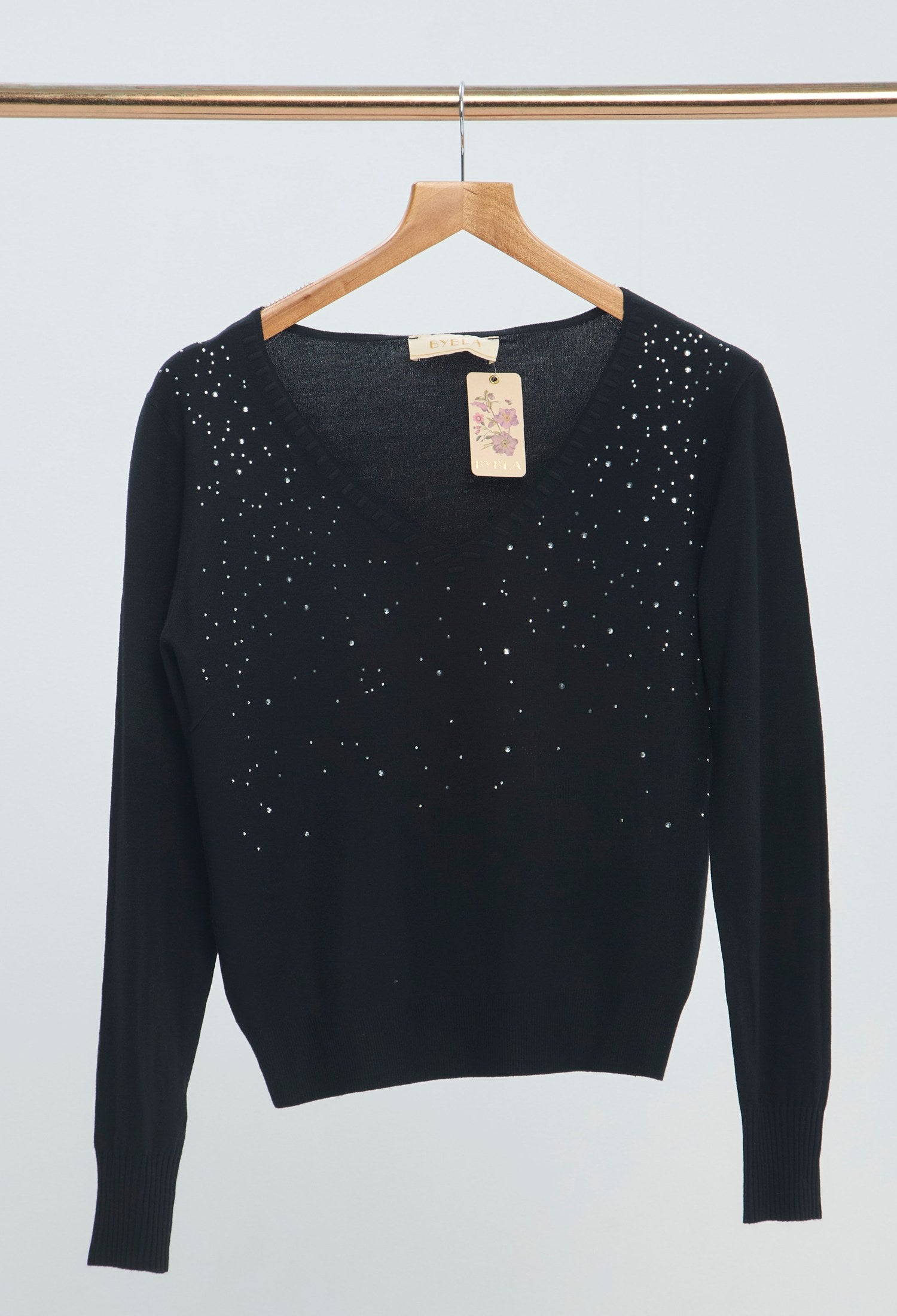 Blusa Punto Brillante negro BYBLA