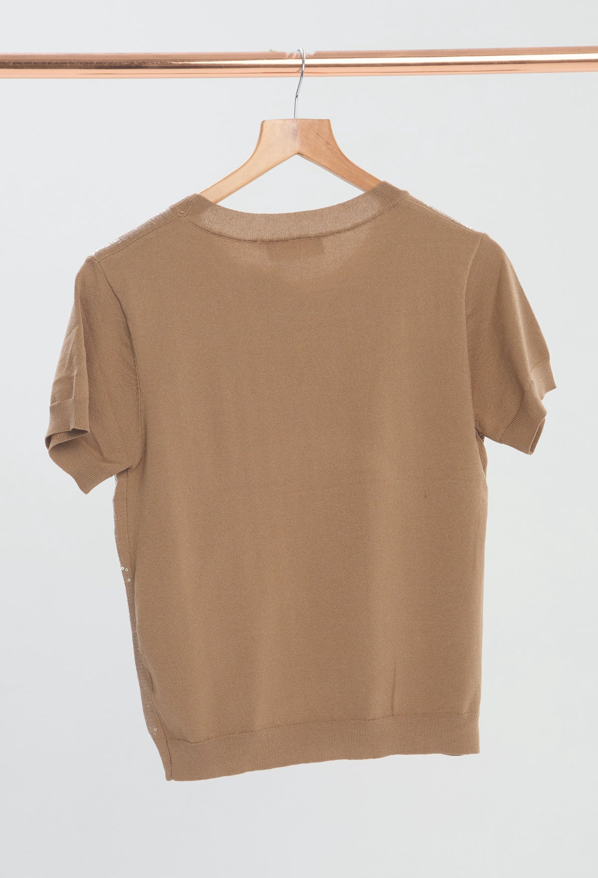 Blusa Punto Lentejuelas Tostados