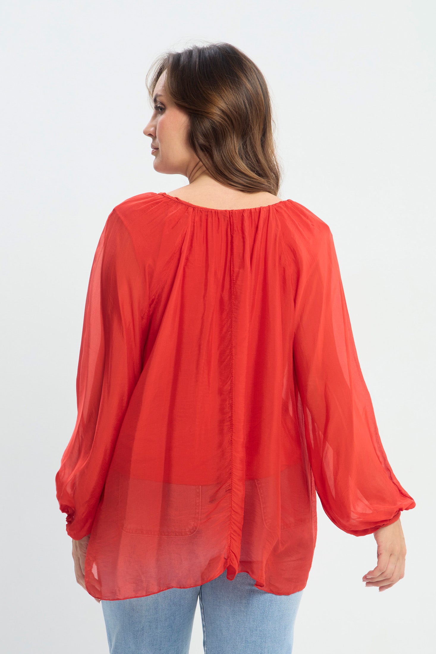 Blusa en Seda Italiana Manga Larga NEW vista 8 - BYBLA Colombia