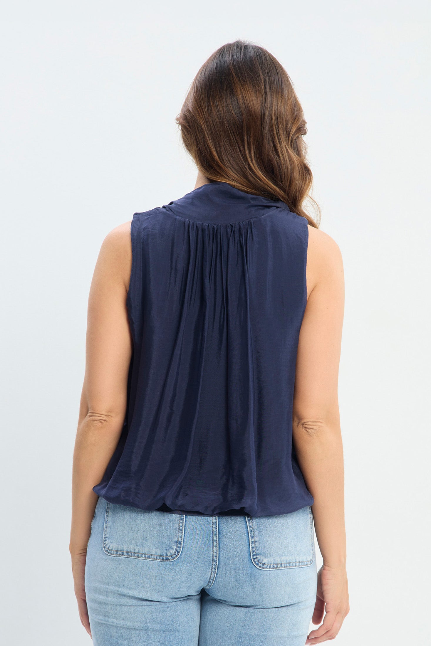 Blusa en Seda Moño y Fajón NEW