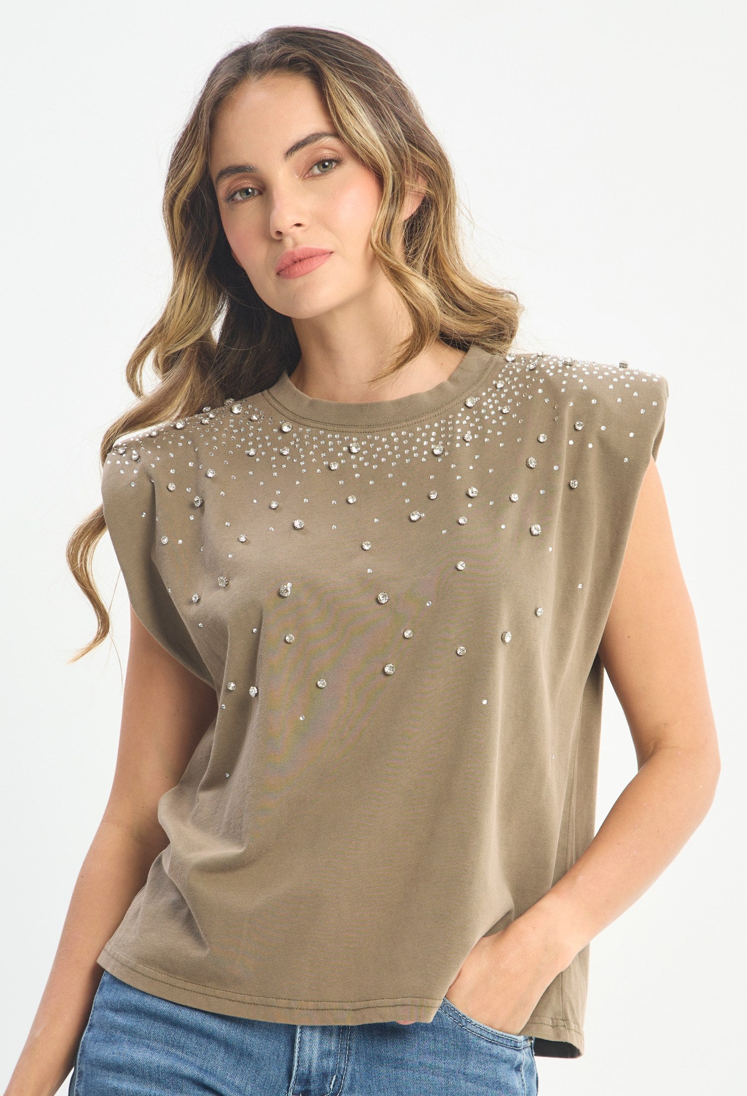 Blusa Sin Mangas Verde - BYBLA outlet