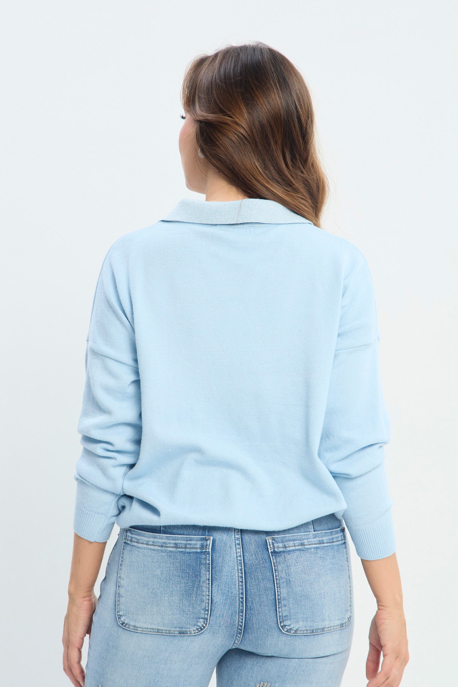 Blusa Tejida con Cuello y Detalles en Lurex NEW vista 6 - BYBLA Colombia