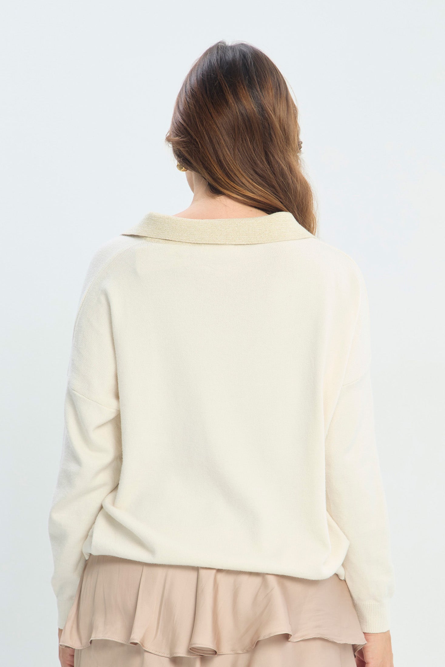 Blusa Tejida con Cuello y Detalles en Lurex NEW vista 5 - BYBLA Colombia