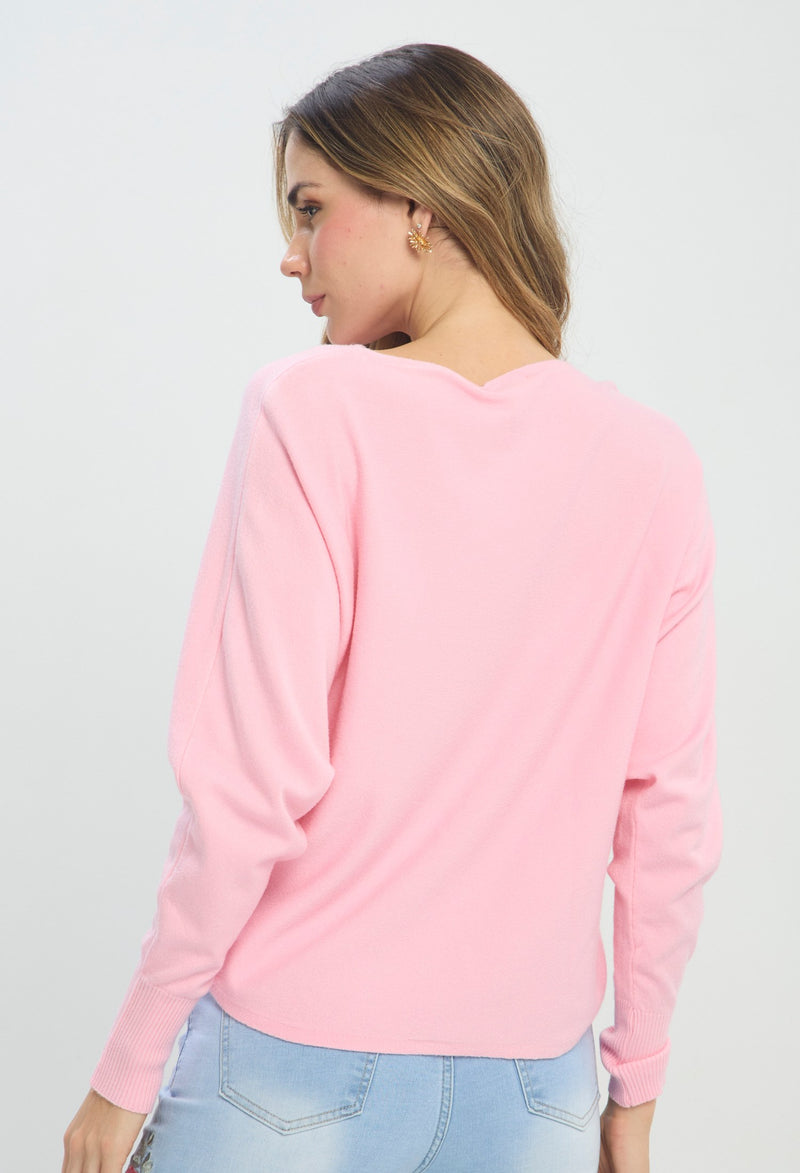 Buzo Cuello Bote Manga Murcielago N rosa BYBLA Colombia - vista 2