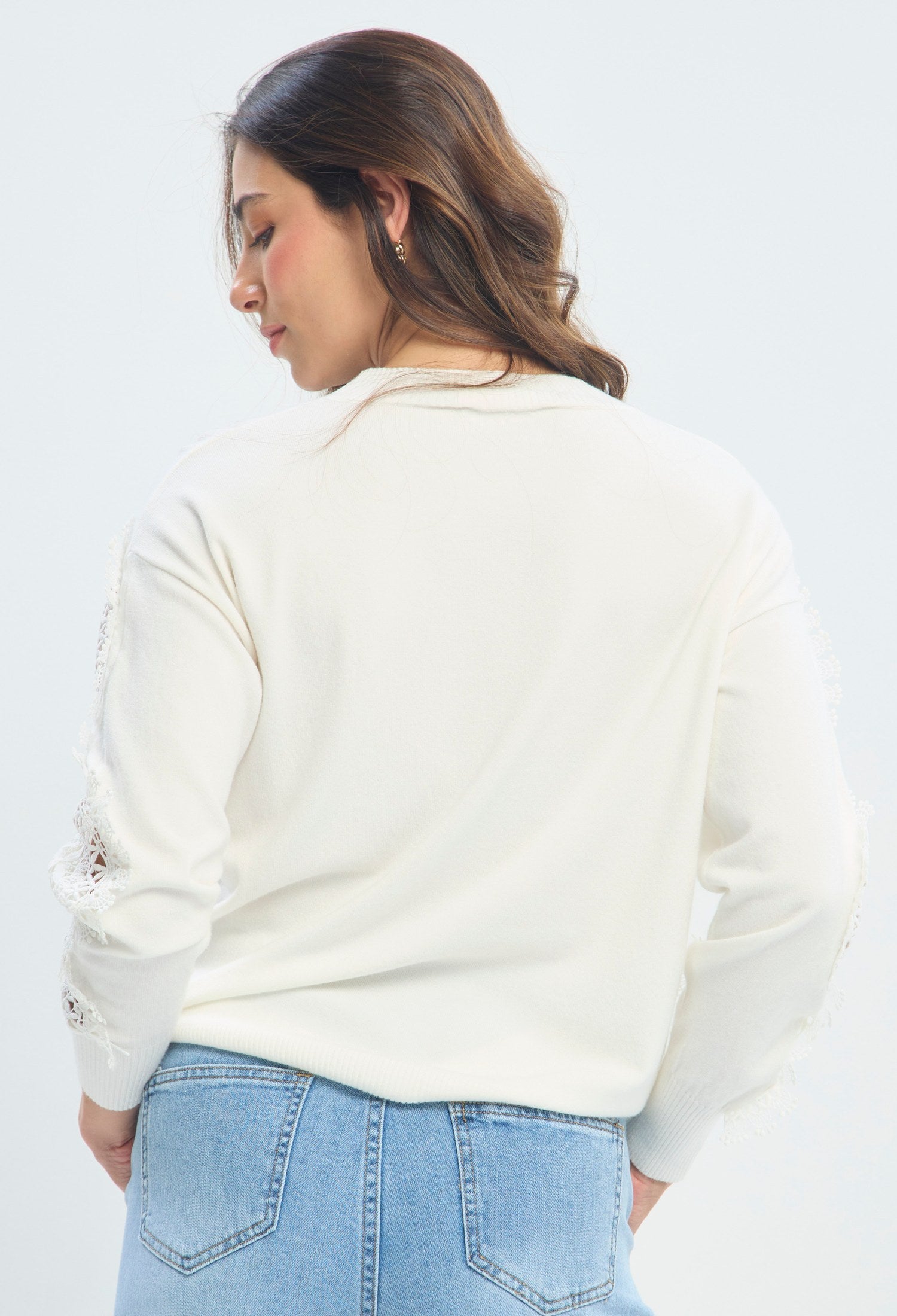 Buzo Encaje Crochet crudo natural BYBLA - vista 4