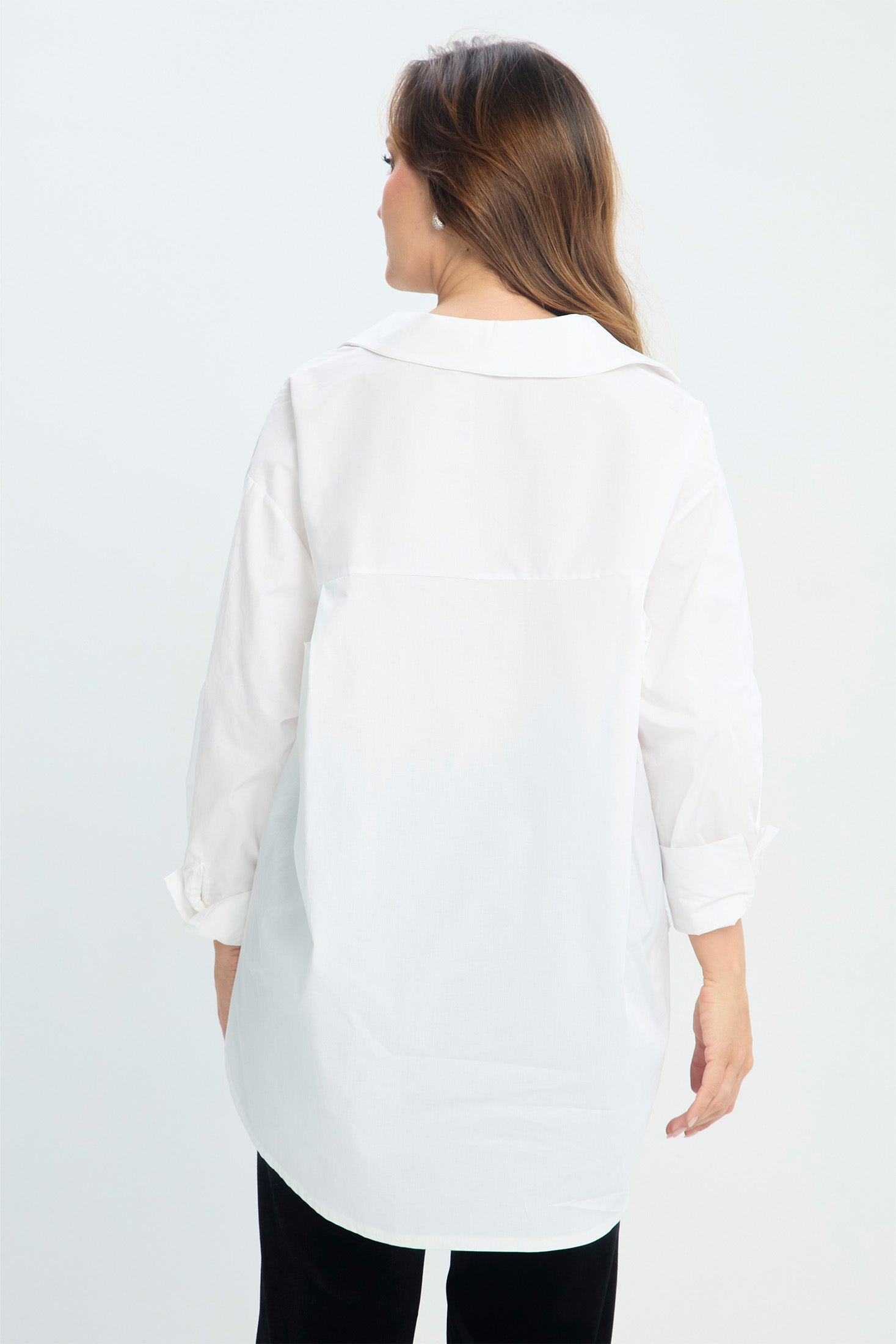 Camisa Oversize Decorada en Piedras NEW