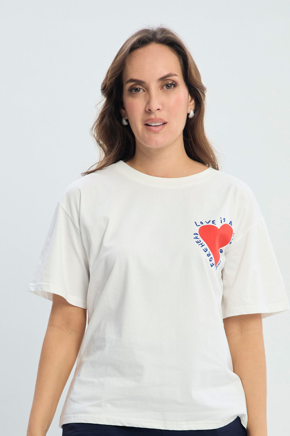 Camiseta con Estampado de Corazón NEW - BYBLA Colombia
