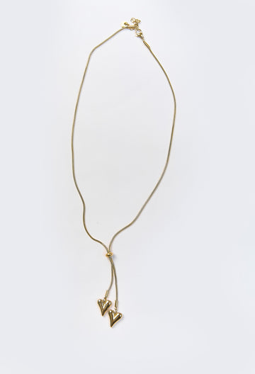 Collar Dije Corazón Grabado Dorado