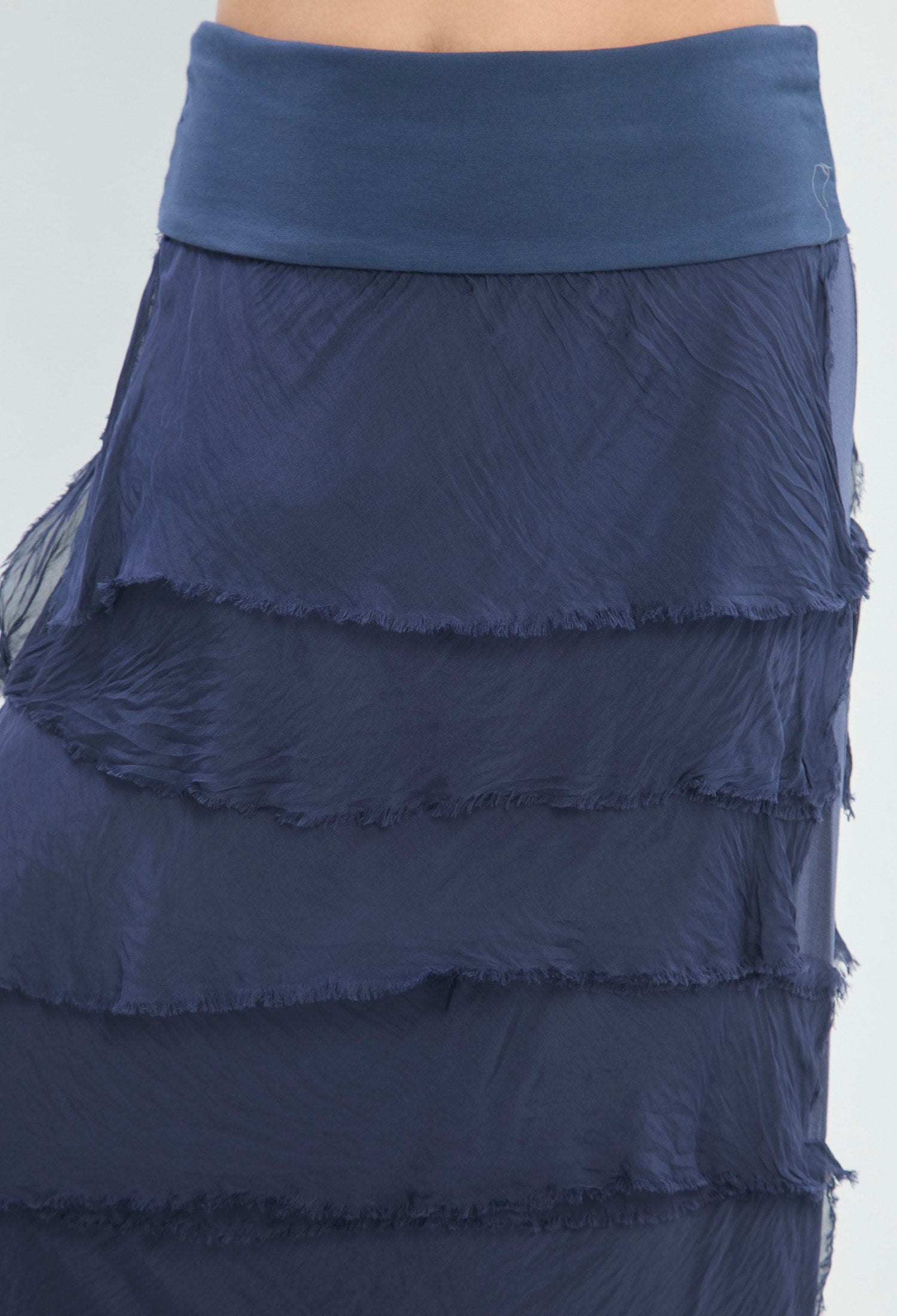 Falda Larga Capas Deshilachadas azul marino BYBLA - vista 4