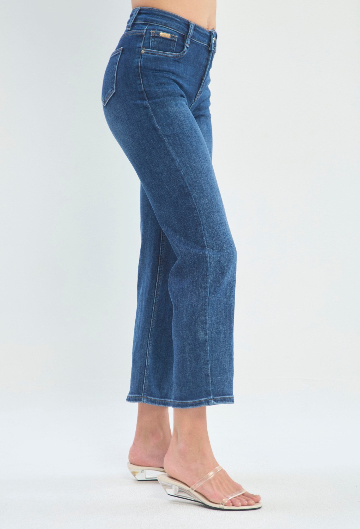 Pantalón Recto Lavado Oscuro azul oscuro sale BYBLA - vista 2