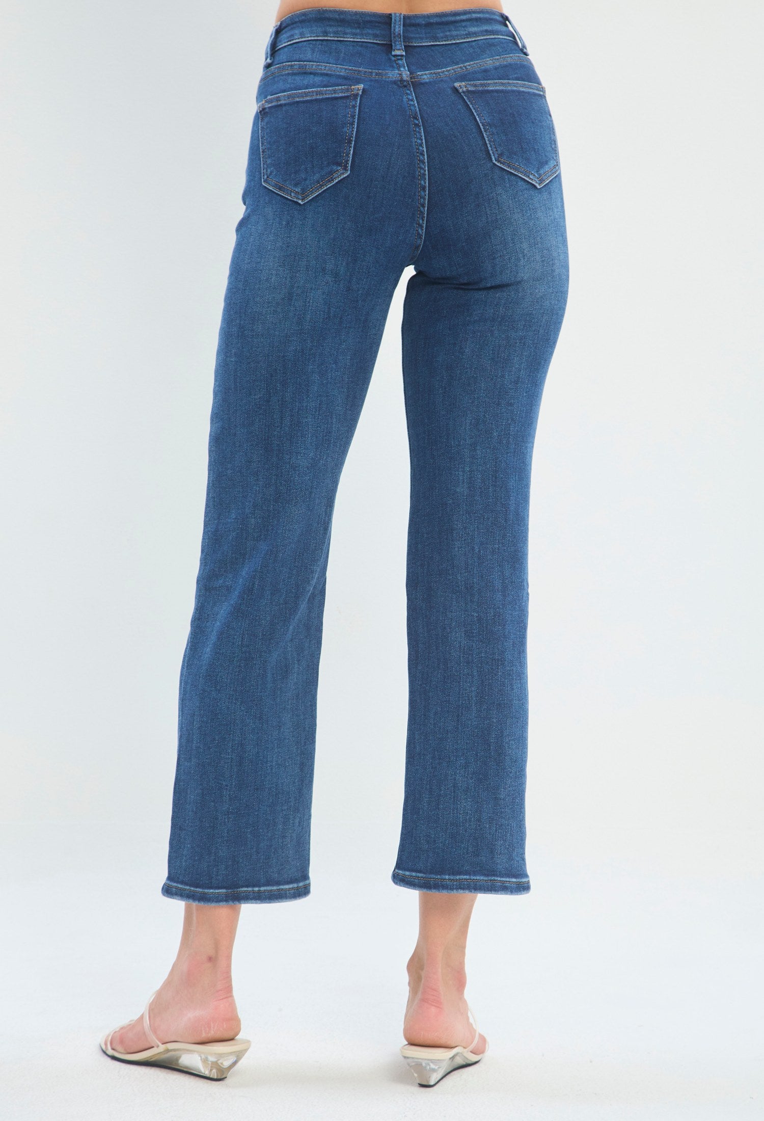 Pantalón Recto Lavado Oscuro azul oscuro sale BYBLA - vista 3