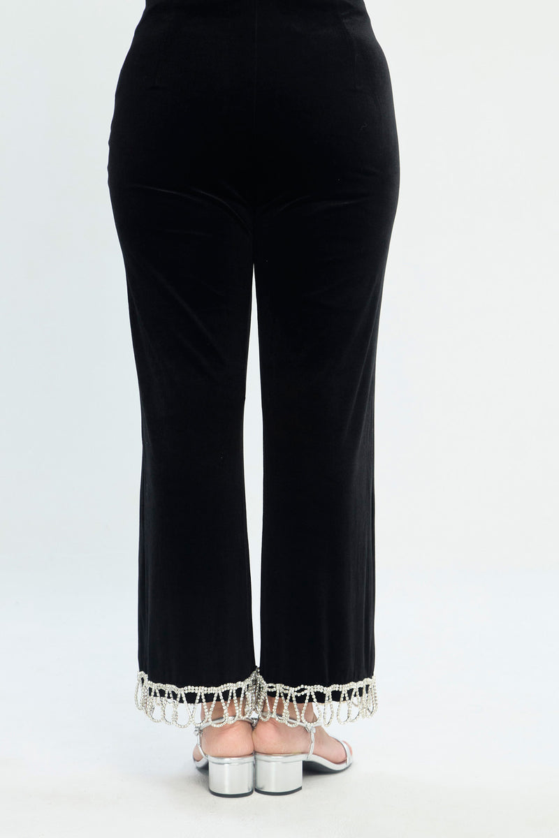 Pantalón en Terciopelo con Piedras NEW vista 2 - BYBLA Colombia