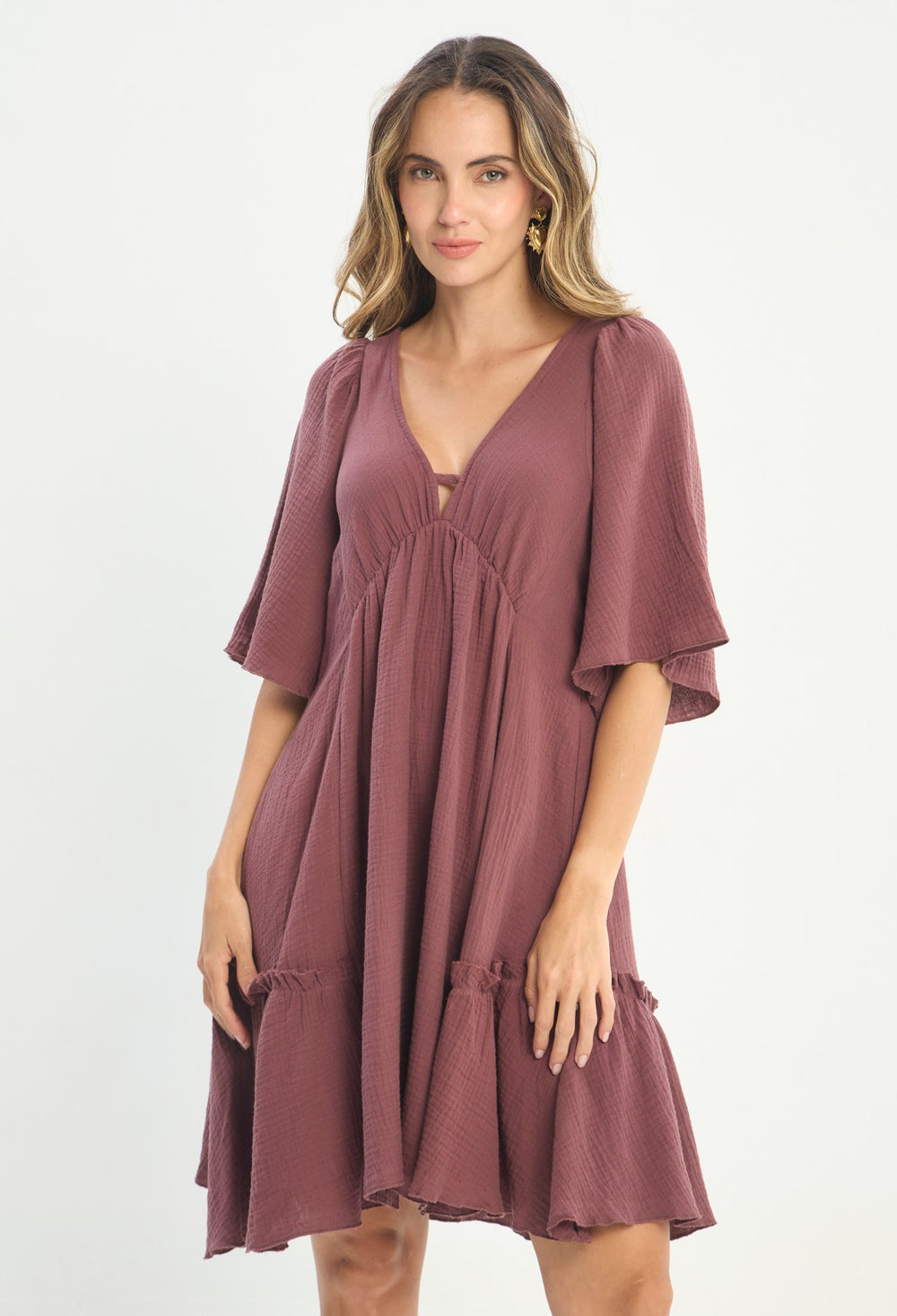 Vestido Corto Morado - BYBLA outlet