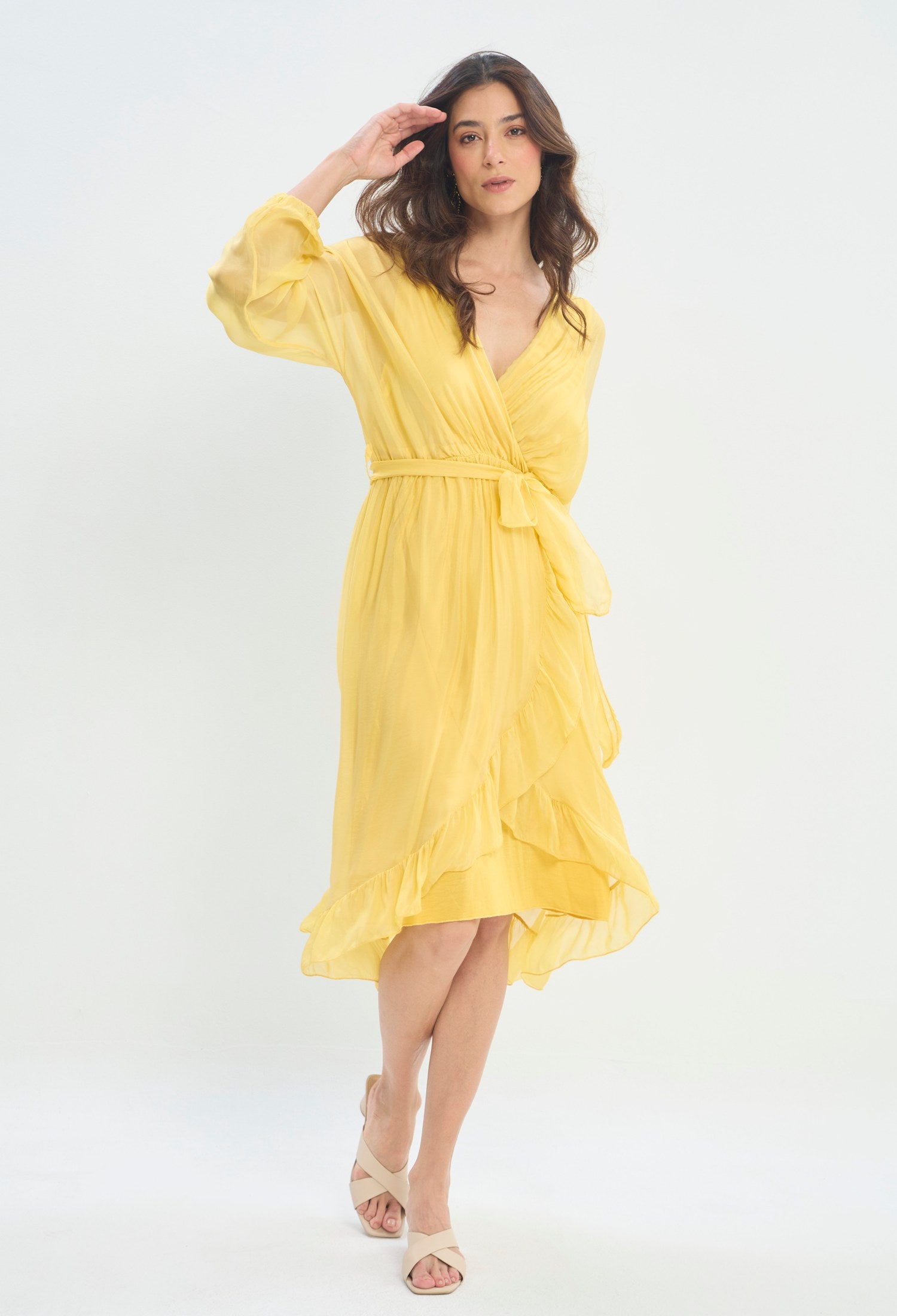 Vestido Largo amarillo sale BYBLA
