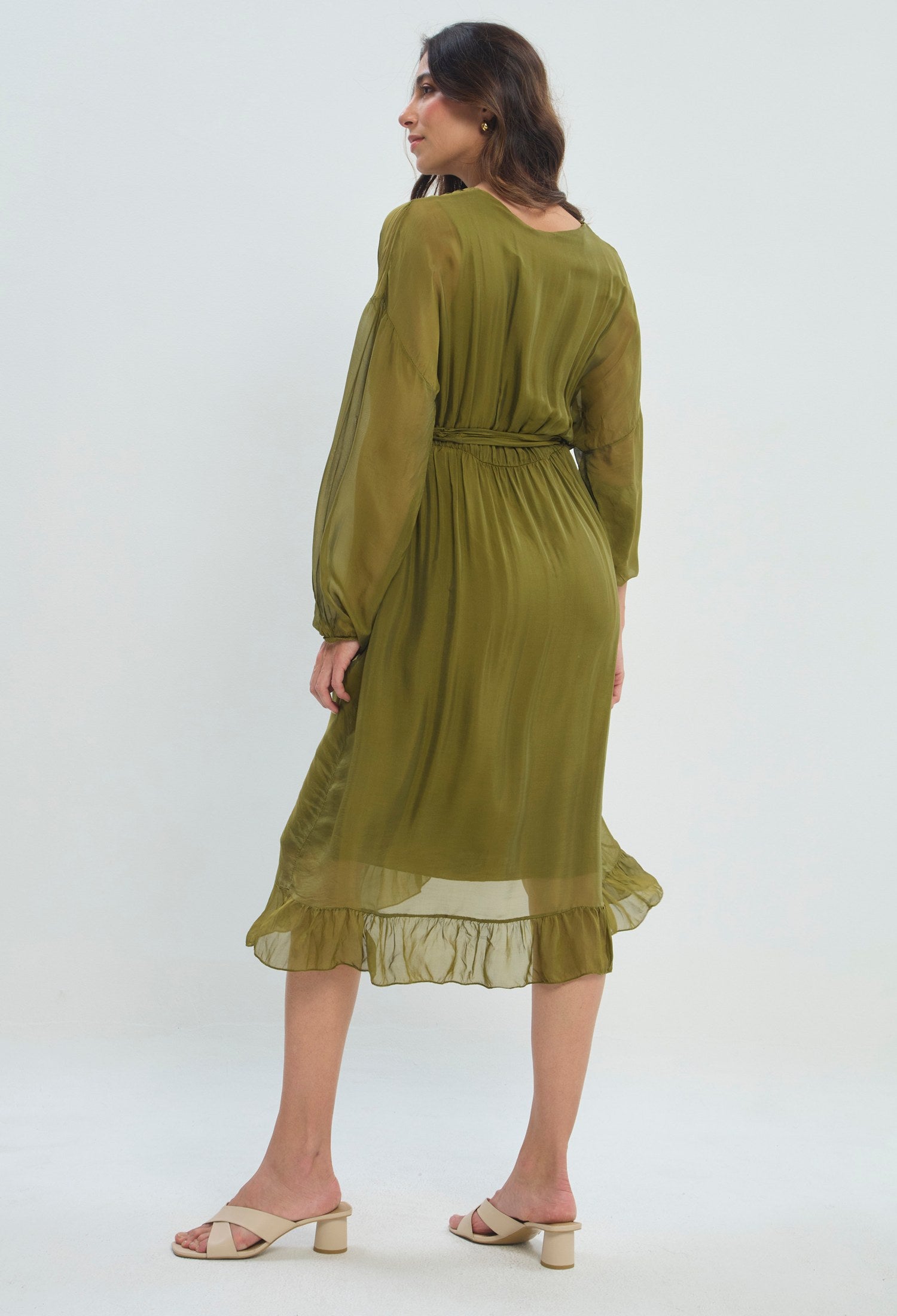 Vestido Largo verde sale BYBLA