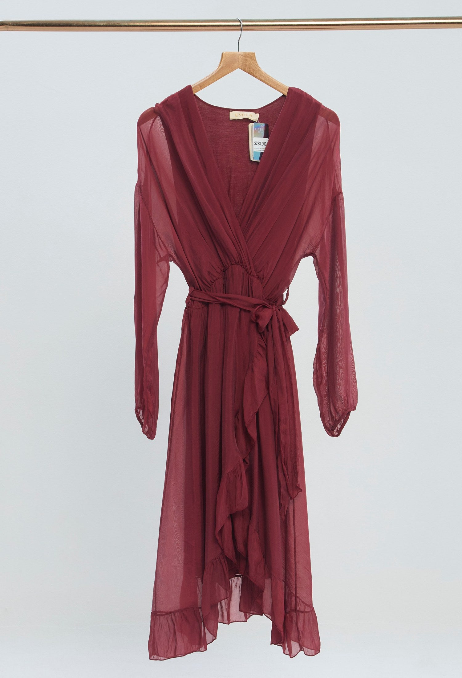 Vestido Largo vinotintos sale BYBLA