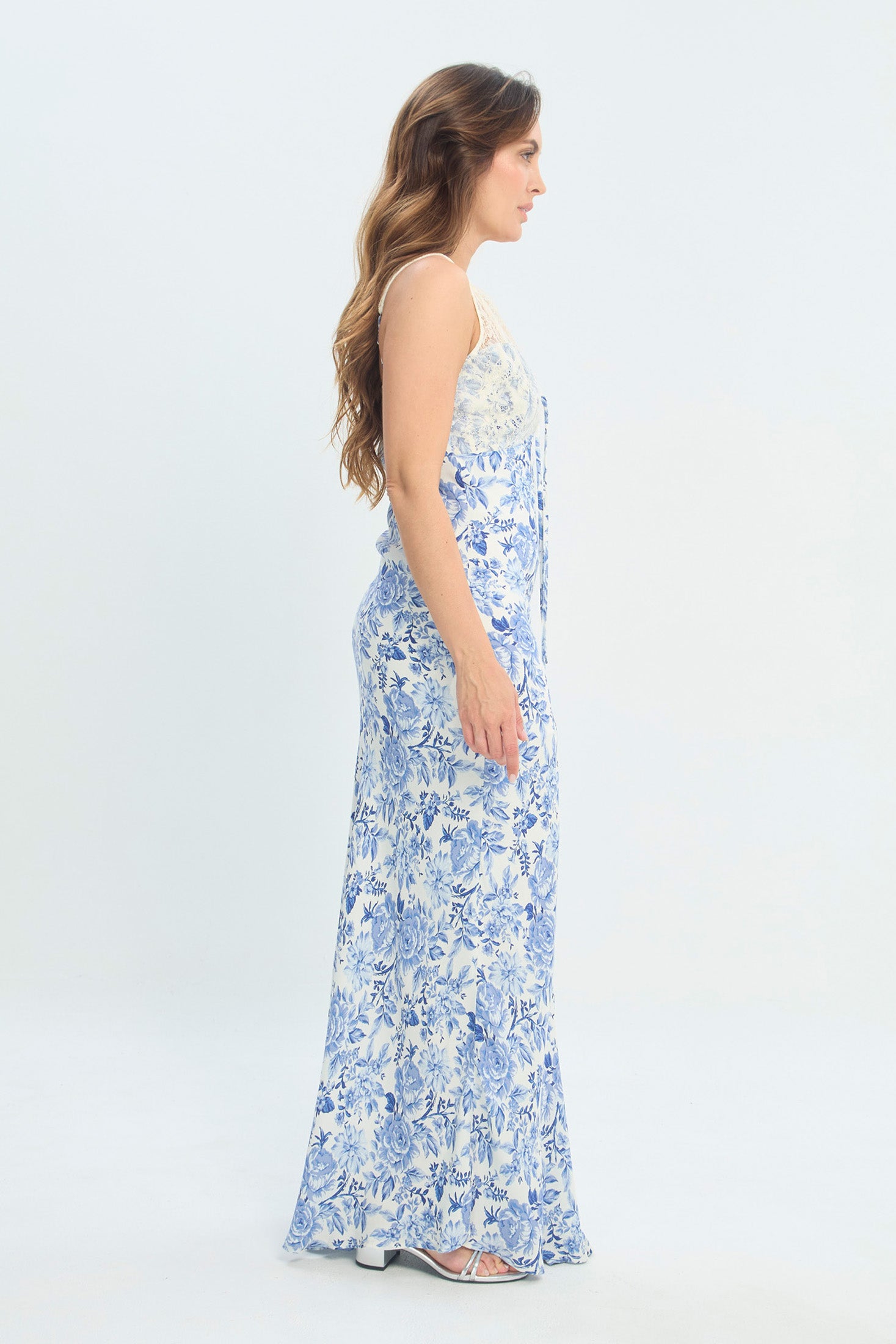 Vestido Largo Floral Encaje NEW