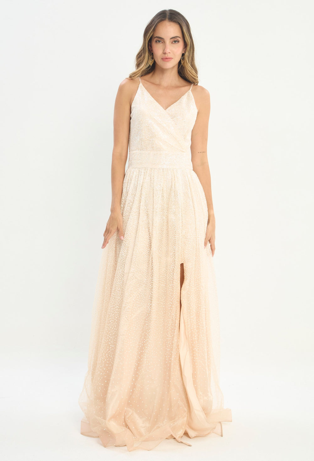 Vestido Largo Beige - BYBLA outlet