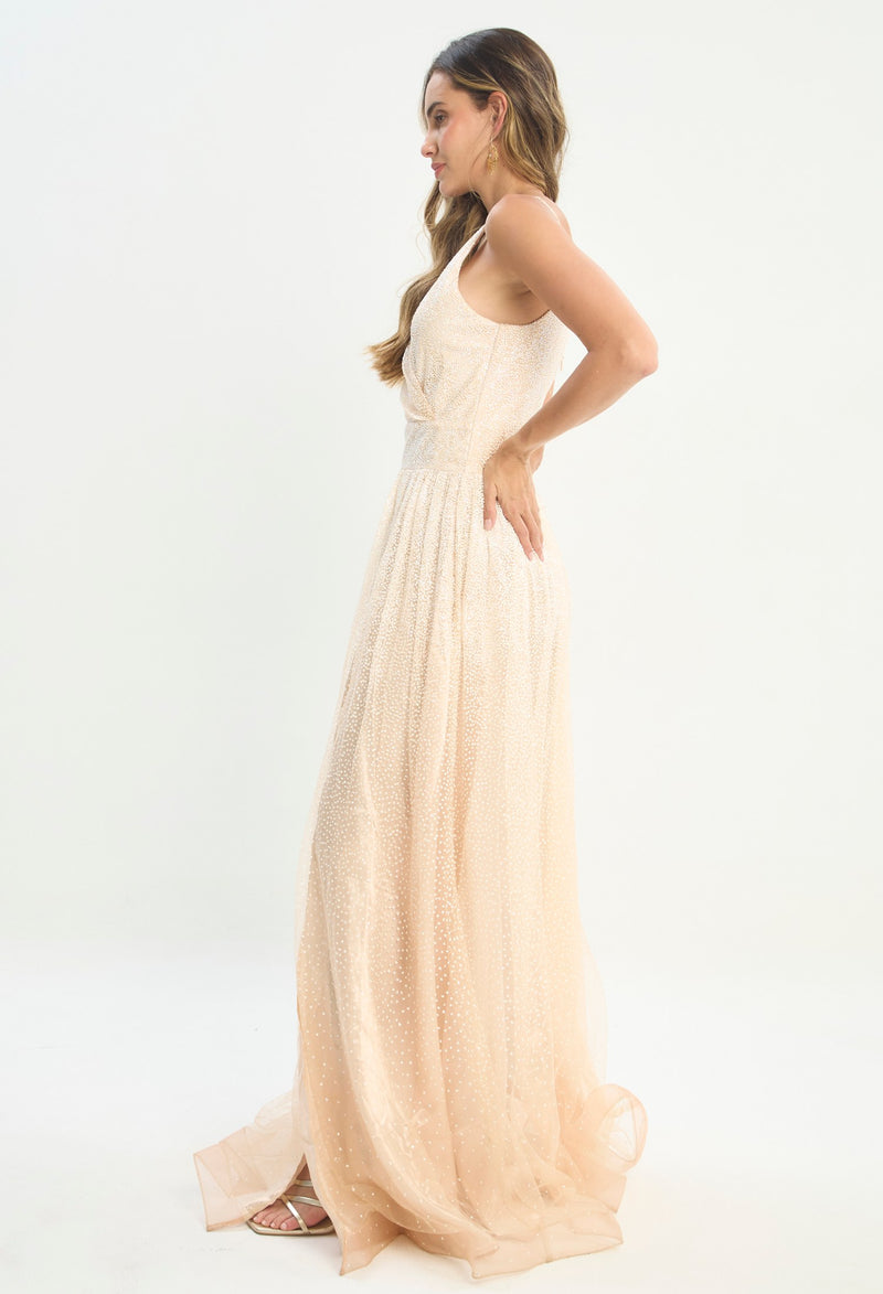Vestido Largo Beige - BYBLA outlet - vista 2