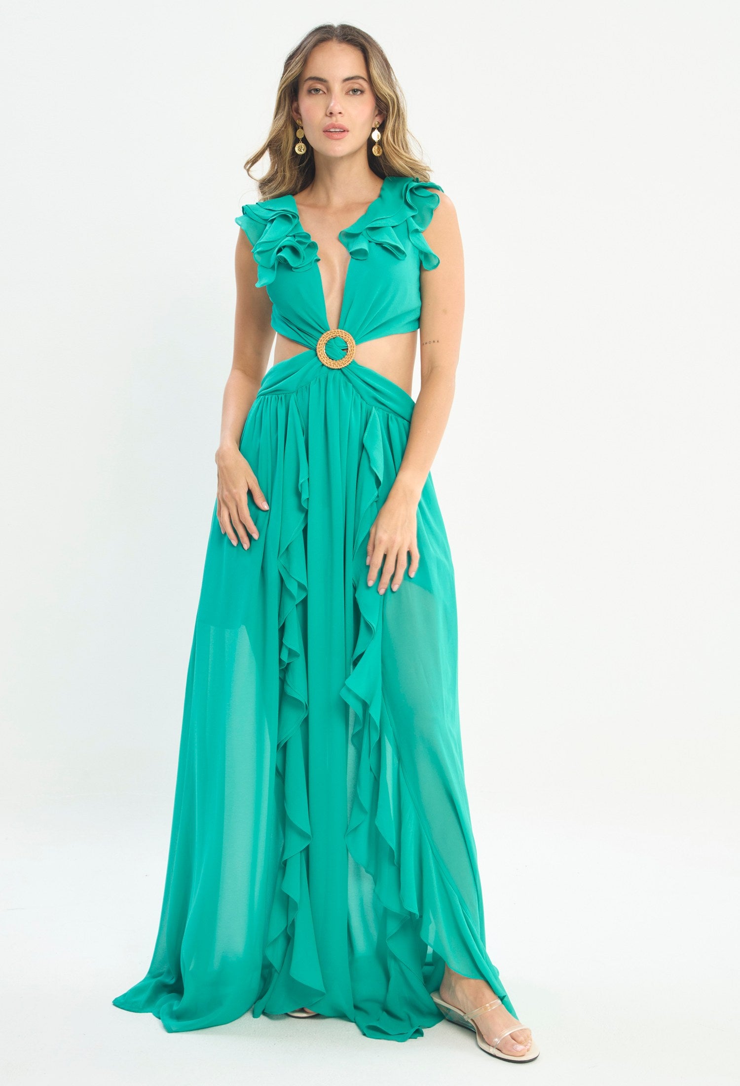 Vestido Largo Verde - BYBLA outlet