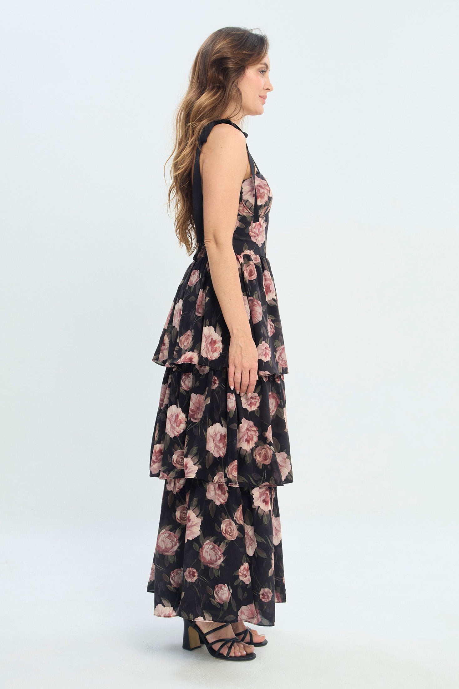 Vestido Midi Floral Corset NEW