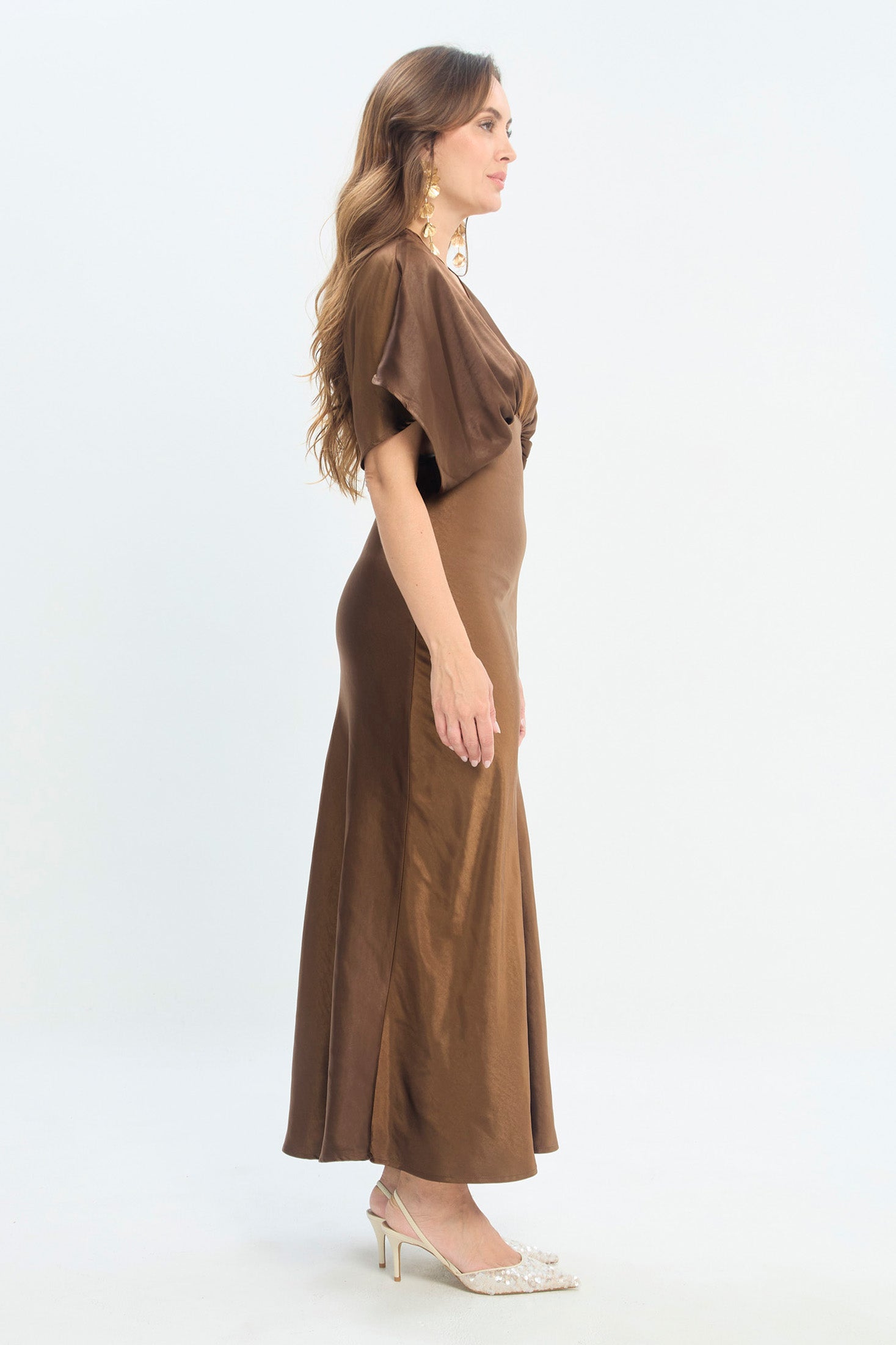 Vestido Largo en Satín NEW vista 3 - BYBLA Colombia