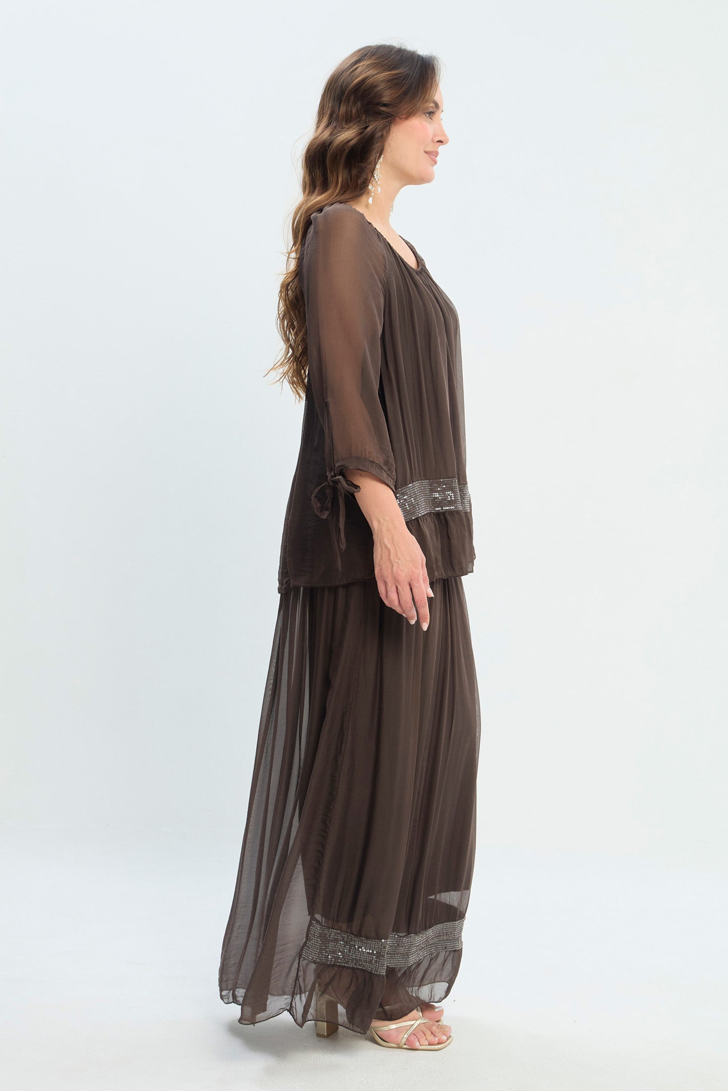 Vestido en Seda con Lentejuelas NEW vista 2 - BYBLA Colombia