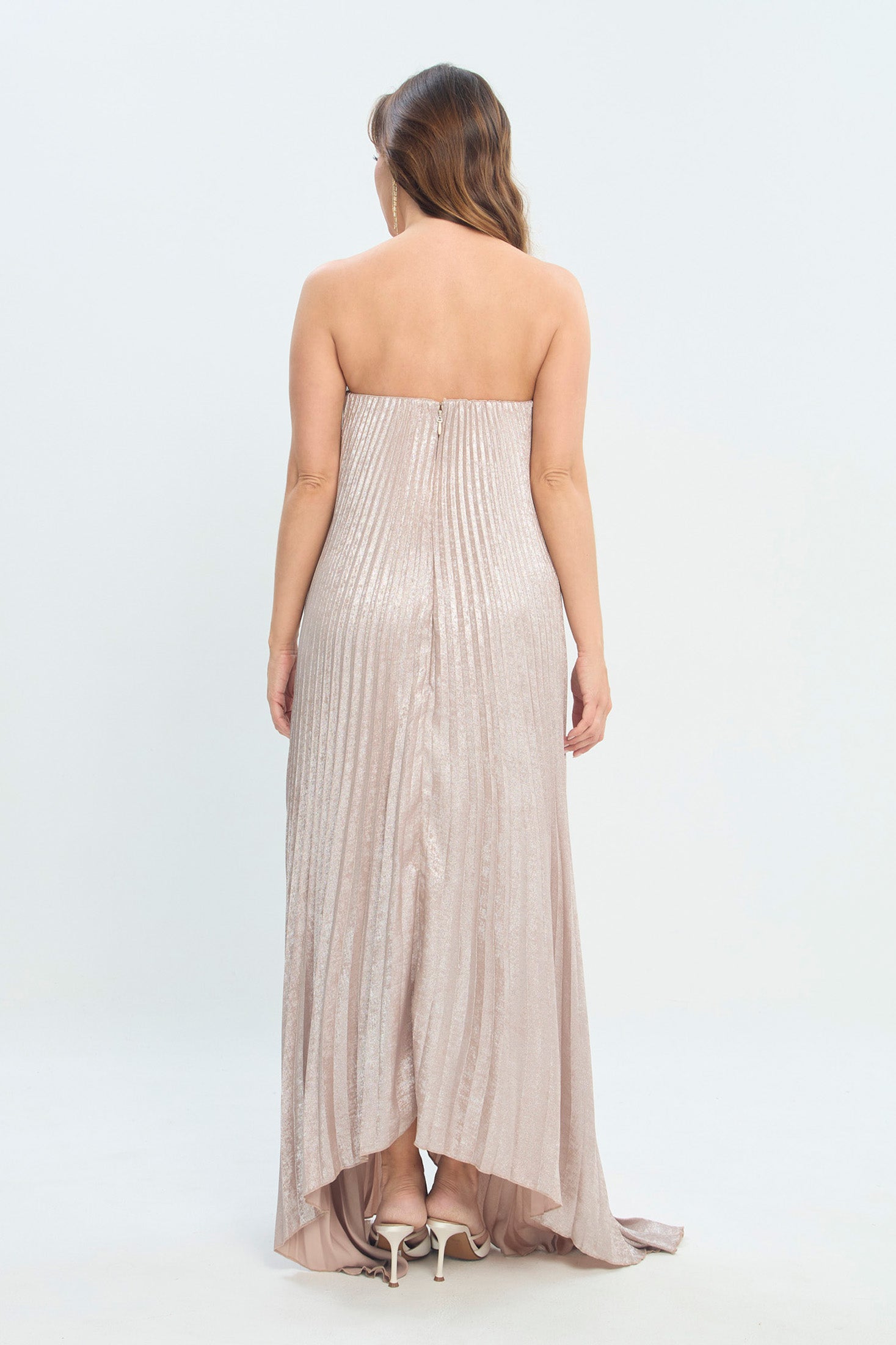 Vestido Strapless Plisado NEW